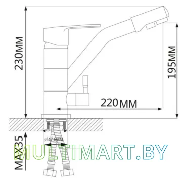 Смеситель Maxonor MN4304 картинка 7